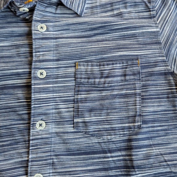 32 Bar Blues Space-Dyed Knit Shirt Men's Large - Picture 6 of 9